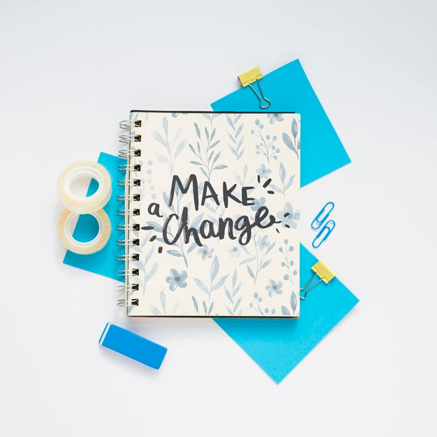 Free Motivational Message On Notebook Psd