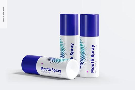 Free Mouth Sprays Set Mockup Psd