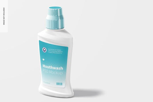 Free Mouthwash Bottle Mockup Psd