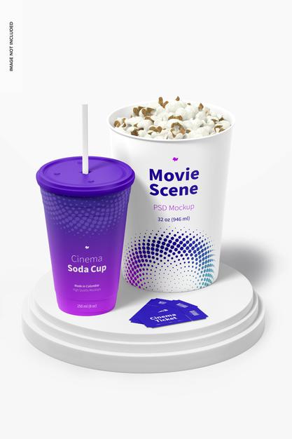 Free Movie Scene Mockup Psd