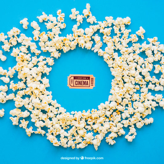 Free Movie Ticket And Popcorn Psd