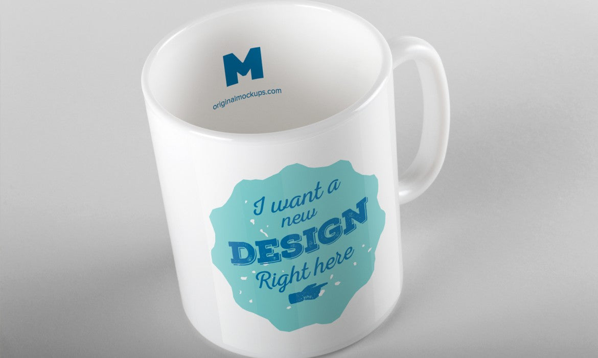 Free Clean and White Coffee or Tea Mug Mockup