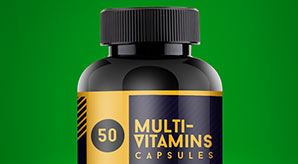 Free Multi-Vitamin Packaging Bottle Mock-Up Psd