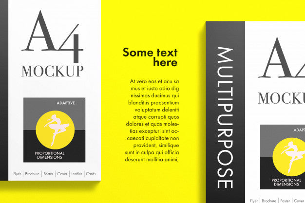 Free Multipurpose A4 Papers Mockup Psd