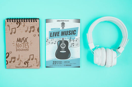 Free Musical Noted Design On Notebook Psd