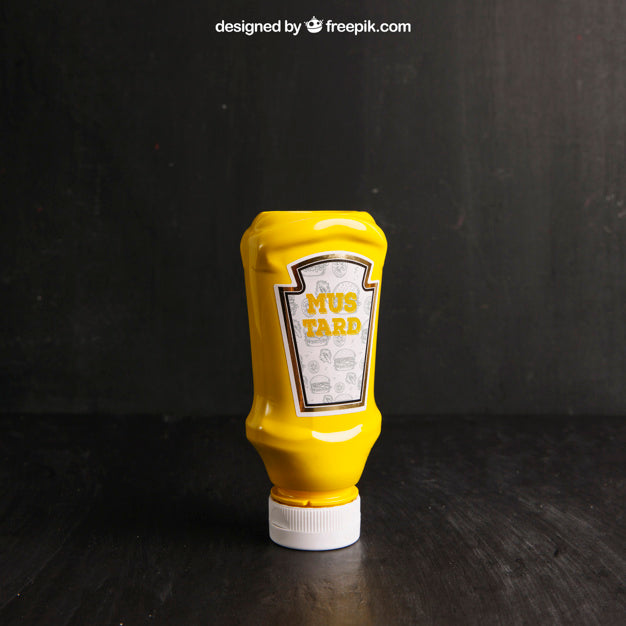 Free Mustard Mockup Psd