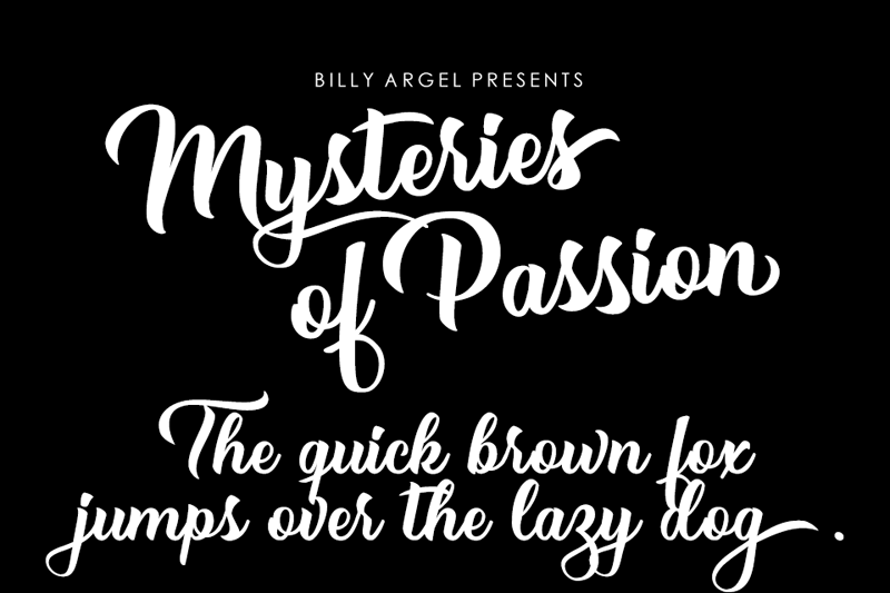 Free Mysteries of Passion Script Font