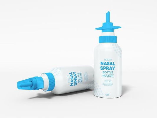 Free Nasal Spray Bottle Branding Mockup Psd