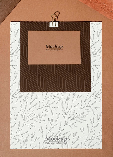 Free Natural Material Card Mock-Up Assortment Psd