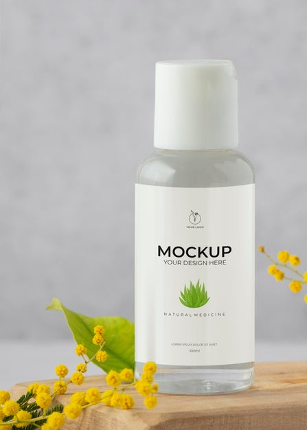 Free Natural Medicine Packaging Design Mockup Psd