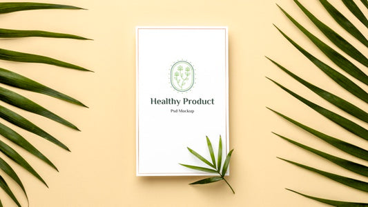 Free Natural Product Mock-Up With Leaves Psd