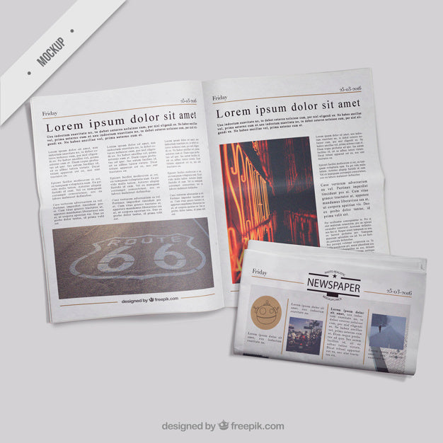 Free Newspaper Mockups Psd