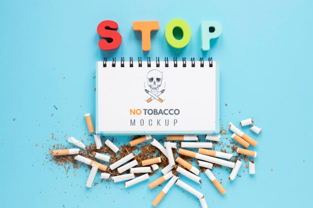 Free No Smoking Concept Above View Psd