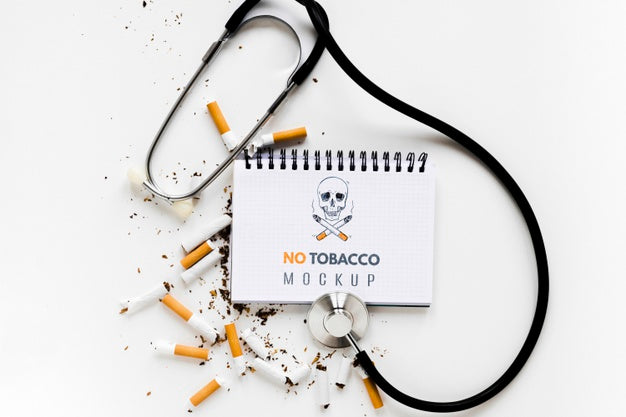 Free No Smoking Mock-Up Above View Psd