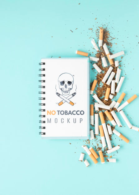 Free No Smoking Mock-Up Top View Psd