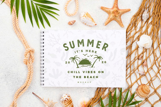 Free Nootebok With Nautical Summer Message Psd