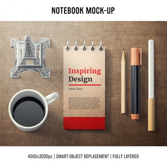 Free Notebook Mock Up Template Psd