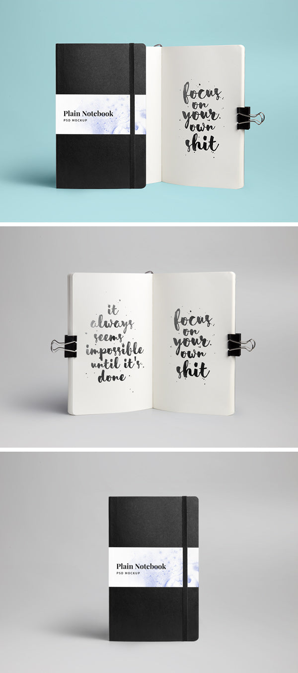 Free Notebook Mockup Psd