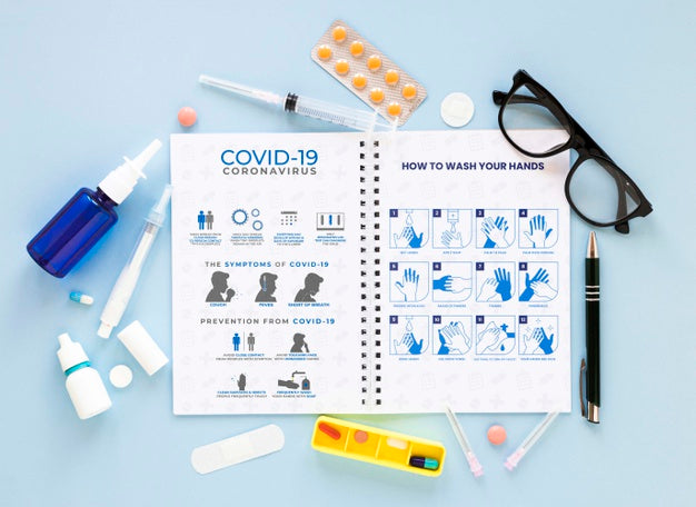 Free Notebook With Coronavirus Psd