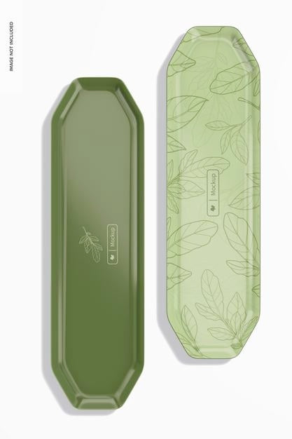 Free Octagonal Ceramic Plate Mockup, Top View Psd