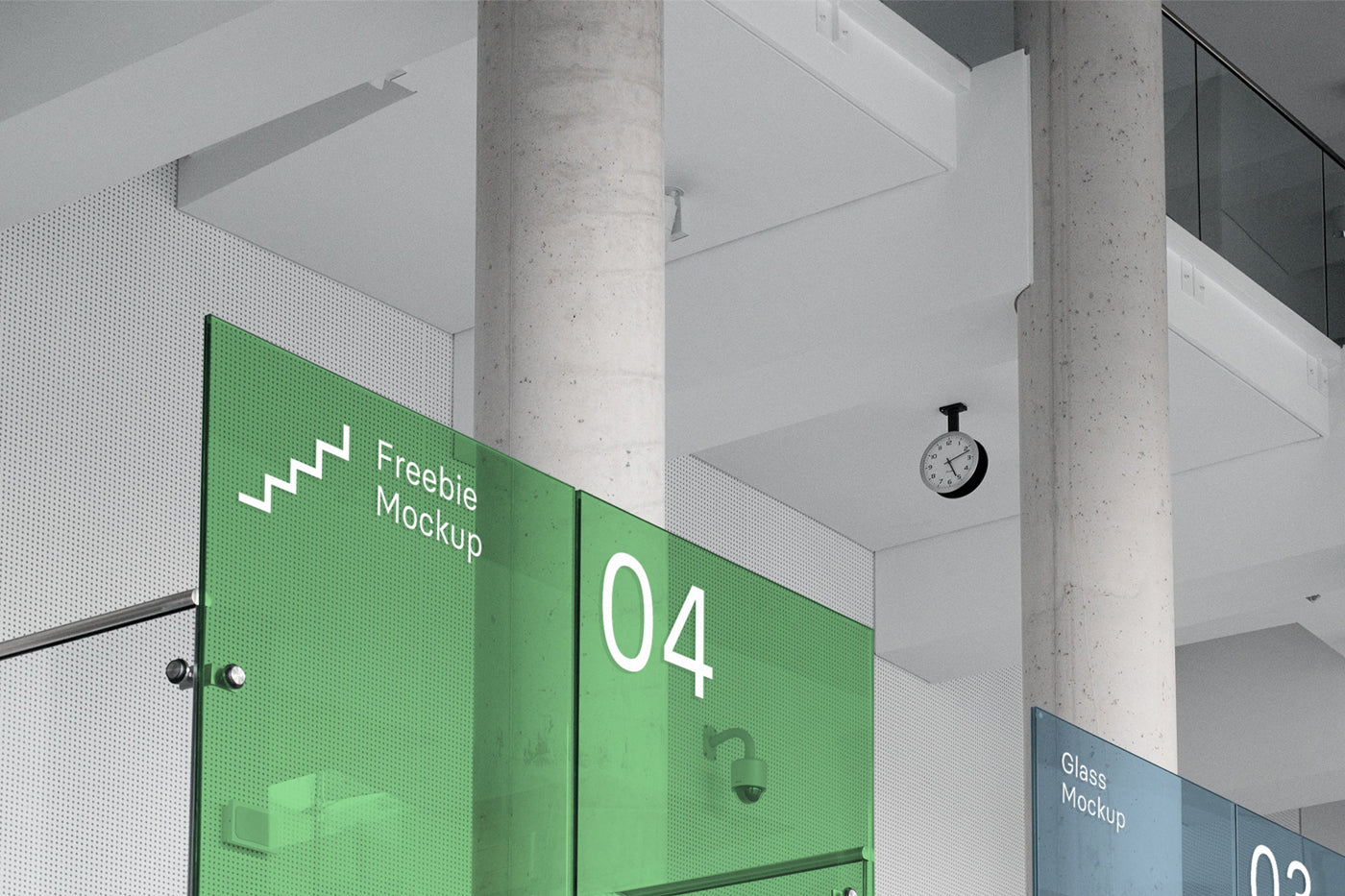 Free Office Glass Mockup