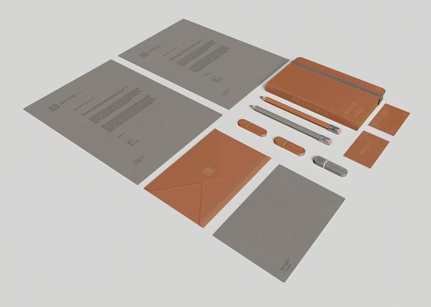 Free Office Stationery Set Mockup Psd