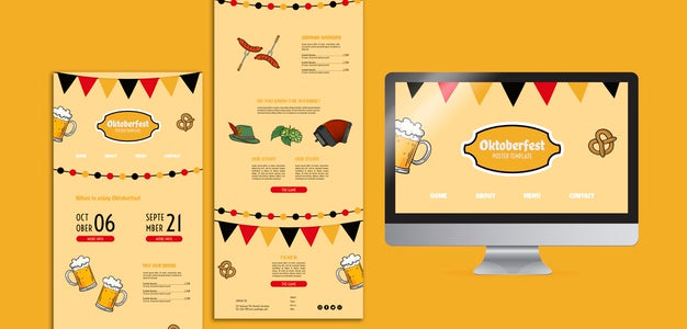 Free Oktoberfest Web Templates Psd