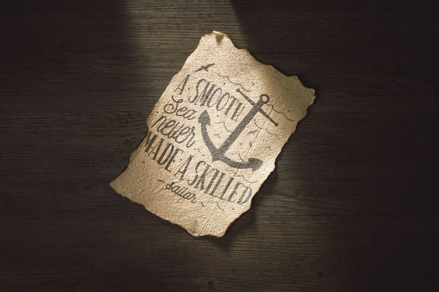 Free Old Paper Mockup For Adventure Concept Psd