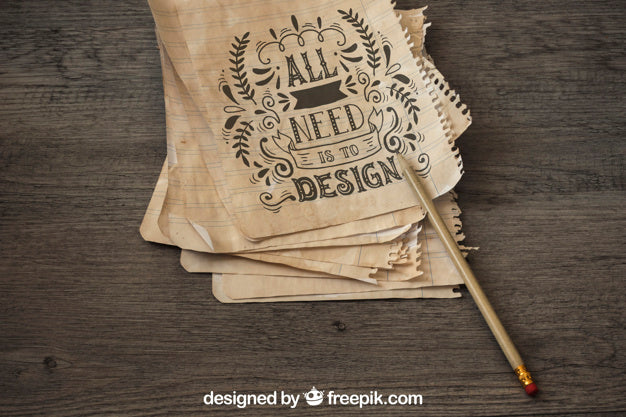 Free Old Paper Mockup With Sailing And Adventure Concept Psd