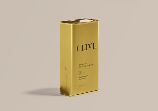 Free Olive Oil Tin Can Mockup