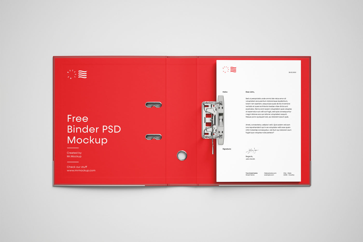 Free Open Binder Mockup