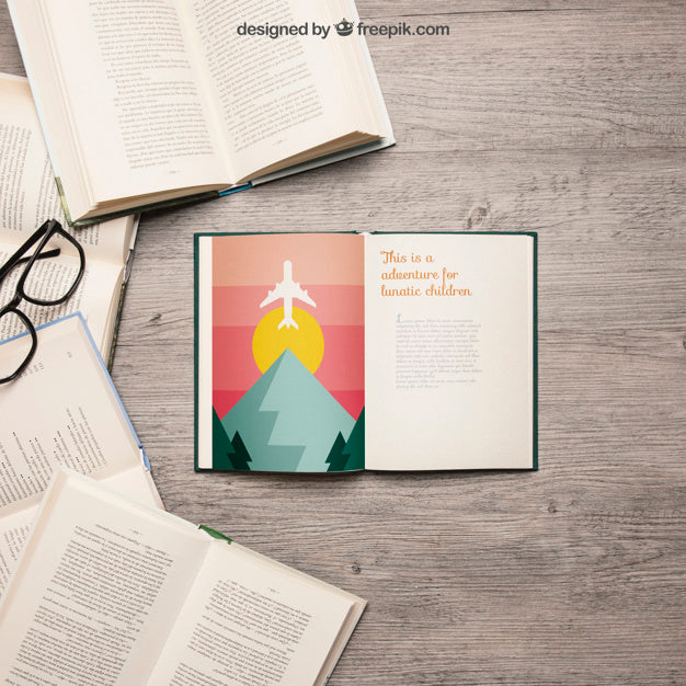 Free Open Book Mockup Psd