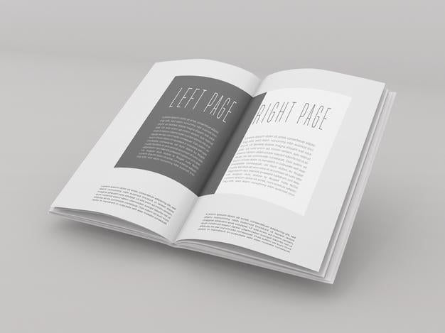 Free Open Book Mockup Psd