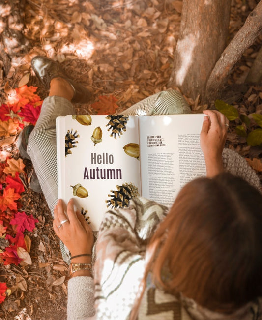 Free Open Book Mockup With Halloween Concept Psd