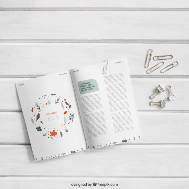 Free Open Brochure Mock Up Psd