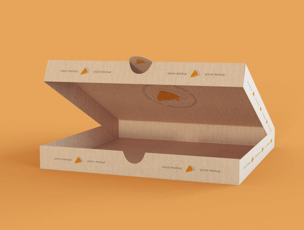 Free Open Pizza Box Mockup Psd