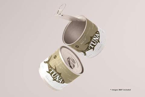 Free Opened Aluminum Food Can Mockup Psd