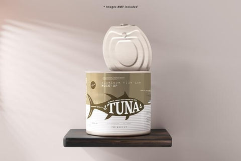 Free Opened Aluminum Food Can Mockup Psd