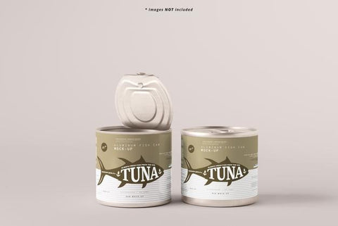 Free Opened Aluminum Food Can Mockup Psd