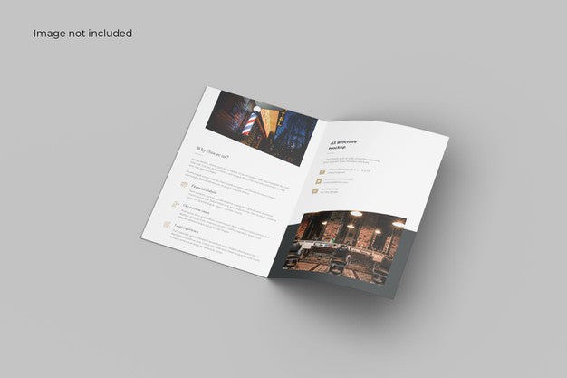 Free Opened Bifold Brochure Mockup Psd