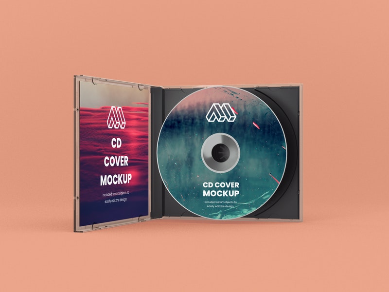 Free Opened Cd Case Psd Mockup