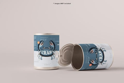 Free Opened Large Food Can Mockup Psd