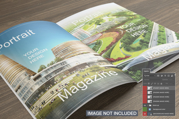 Free Opened Magazine Mockup Psd