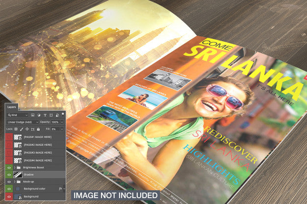 Free Opened Magazine Mockup Psd