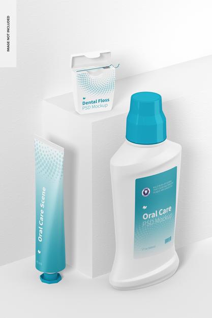 Free Oral Care Scene Mockup Psd