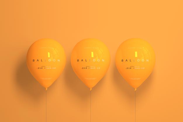 Free Orange Balloon Mockup Psd