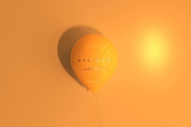 Free Orange Balloon Mockup Psd