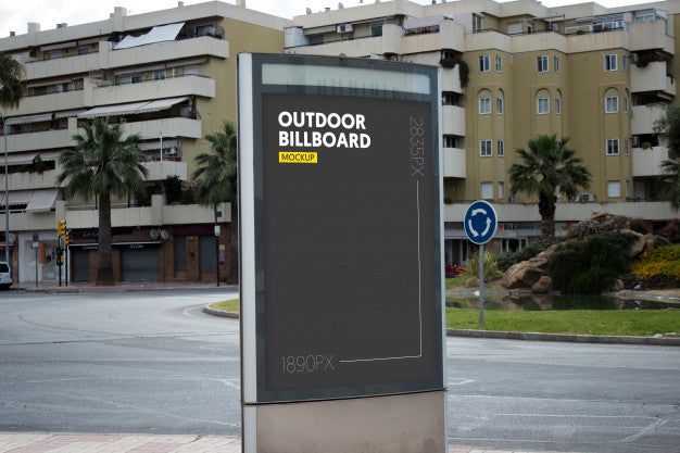 Free Outdoor Billboard In City Psd