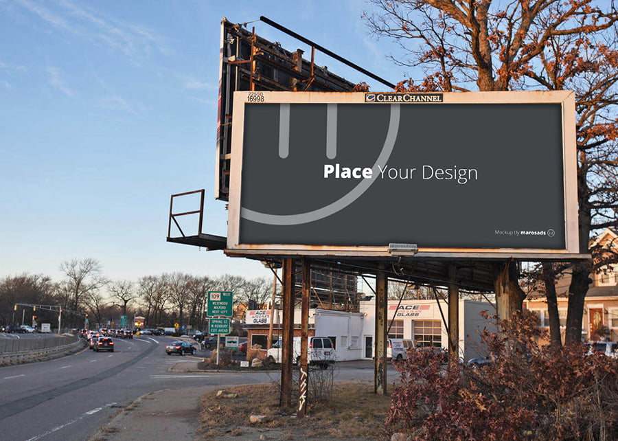 Free Outdoor Billboard Mockup