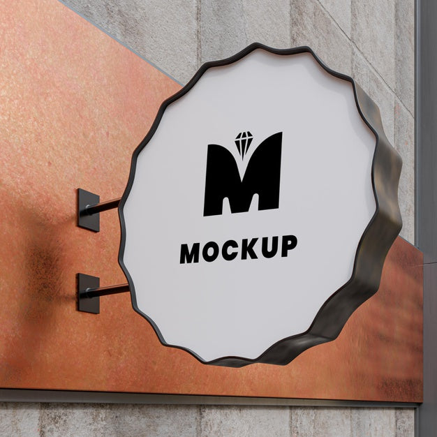 Free Outdoor Business Sign Mock-Up Psd